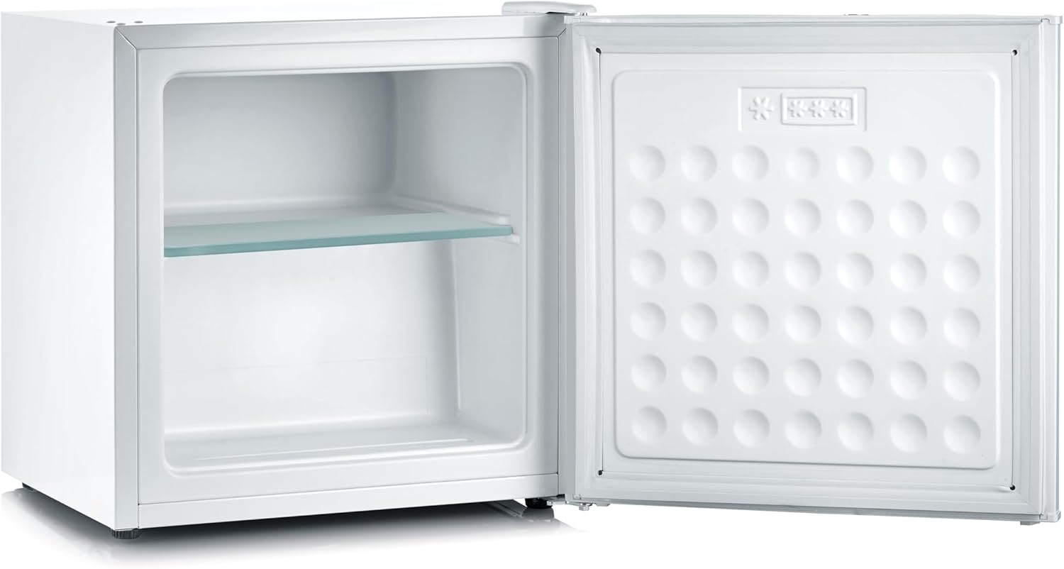 SEVERIN Mini Gefrierschrank, Gefrierbox Mit Gefrierfach Bis -18°C, Tiefkühltruhe Mit Glasablage, Tischgefrierschrank Für Kleine Haushalte, 32 L Nutzinhalt, Weiß, GB 8886