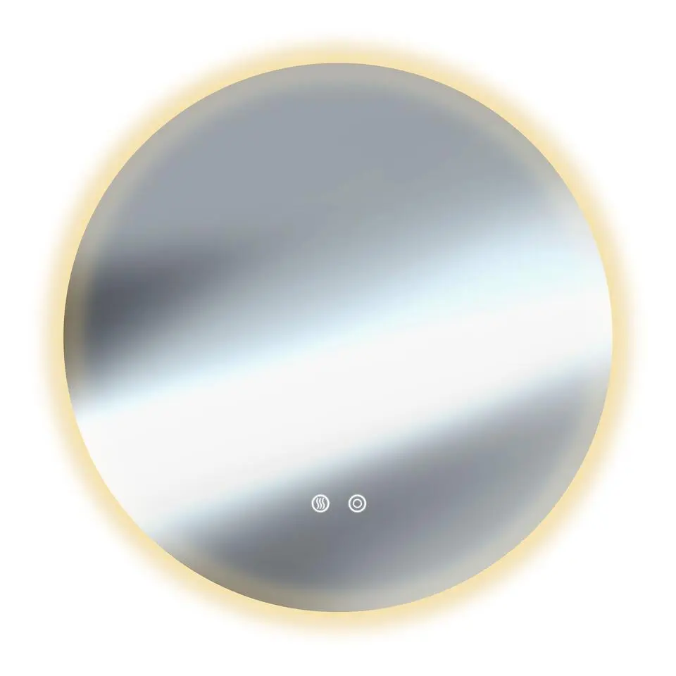 tectake LED-badkamerspiegel Aurora, dimbaar, met 3 lichtkleuren, Wit