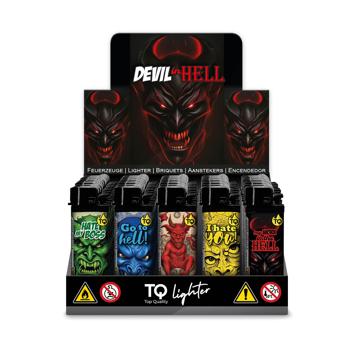 50x TobaliQ Feuerzeug Devil in Hell