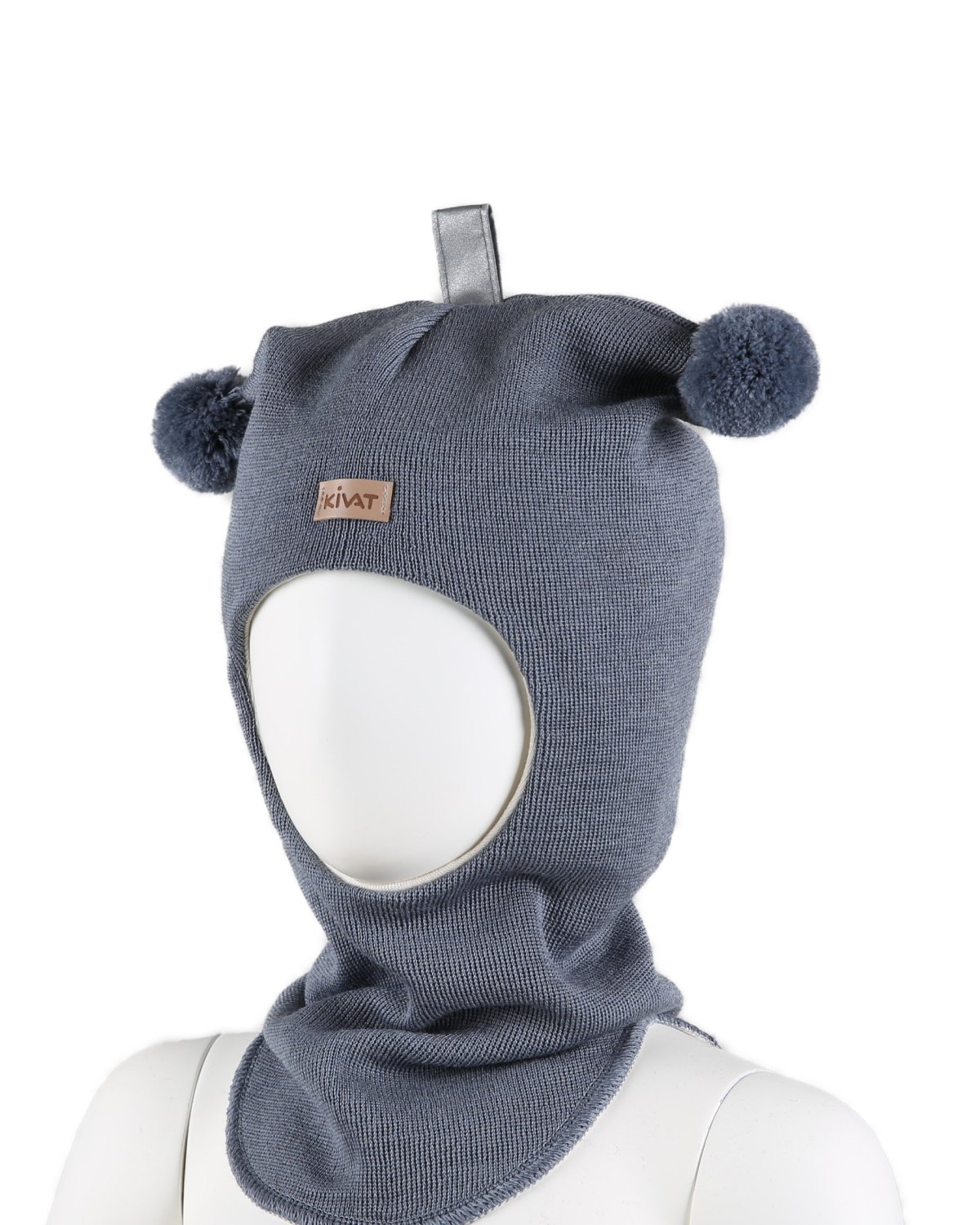 Balaclava Ull m/ Bomullsjersey fôr og Vindstopper | Ubehandlet Ull