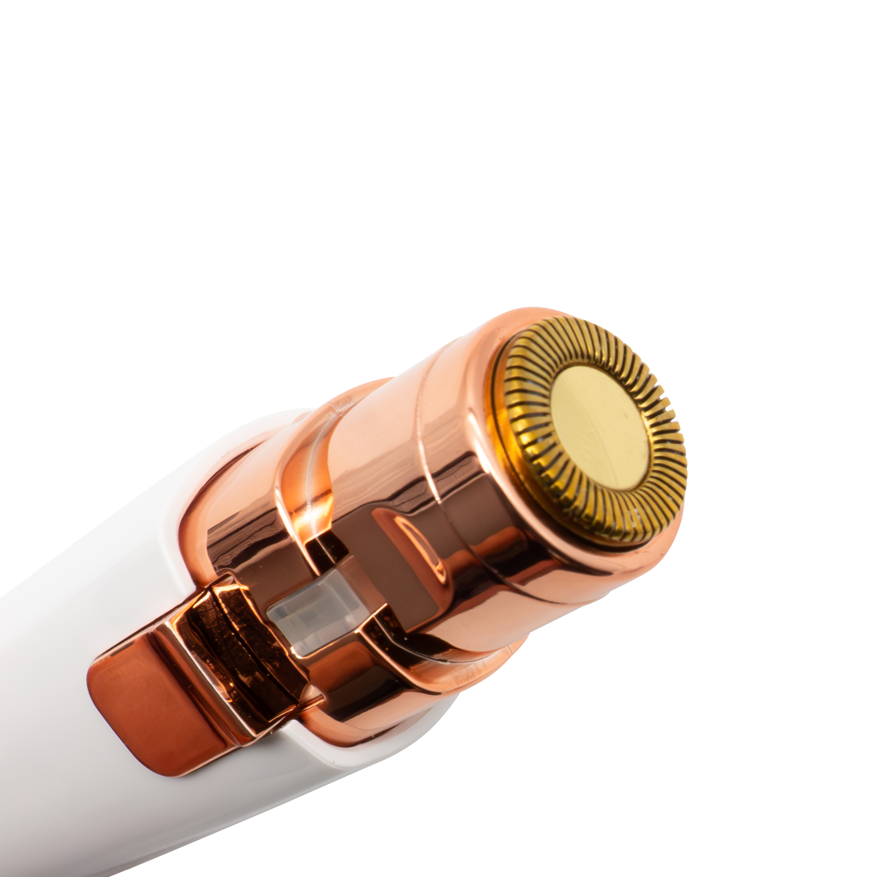 (3in1) Elektrischer Nasenhaar / Augenbrauen Trimmer Akku Gesichtshaar Rasierer - Weiss / Roségold