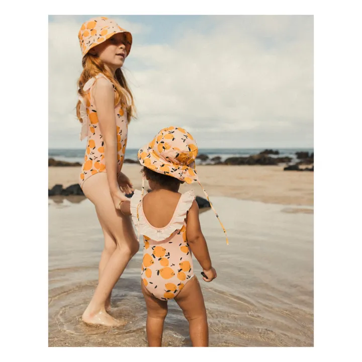 Búho Maillot de Bain 1 Pièce Coton Bio Citrons Bébé | Corail