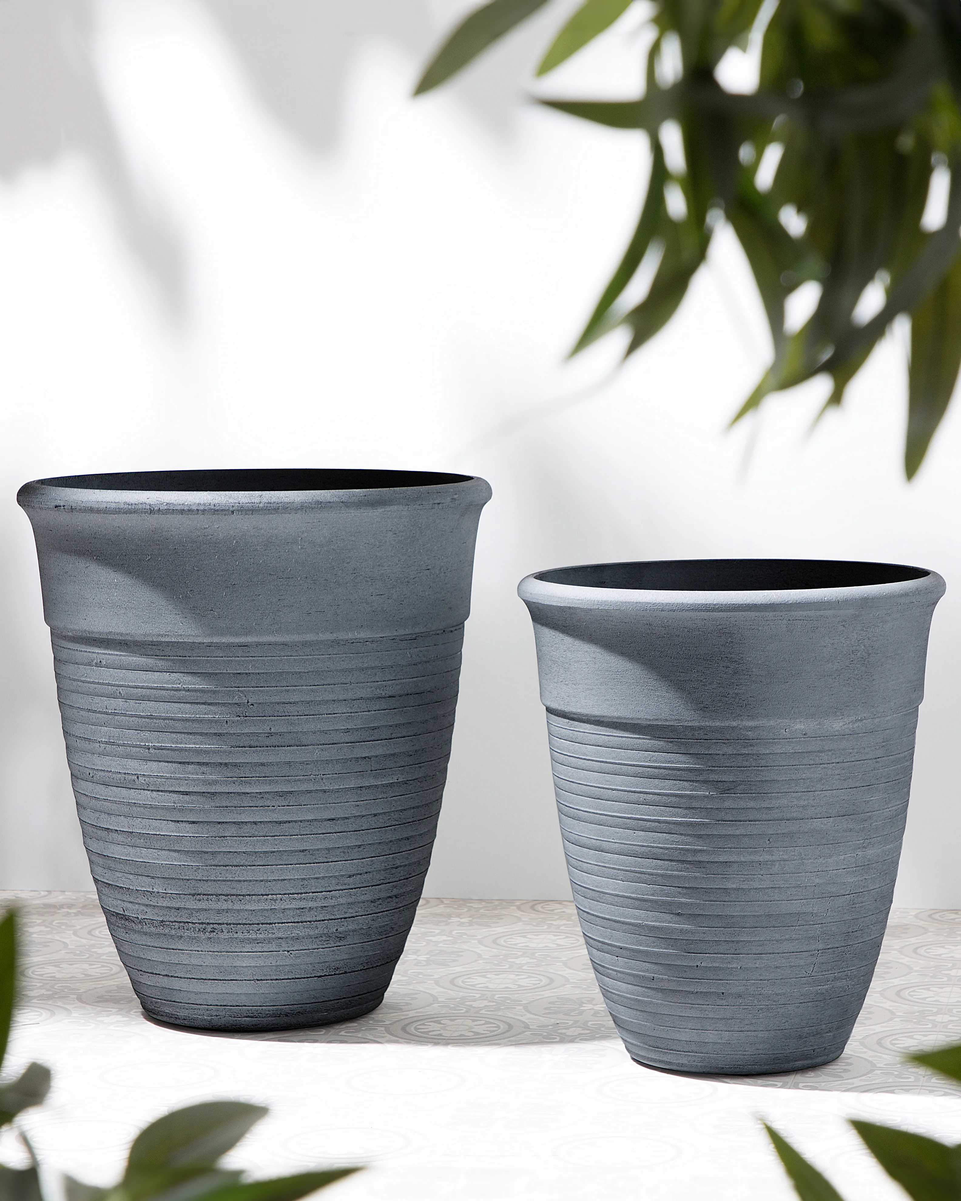 Bloempot KATALIMA 50 cm Grijs
