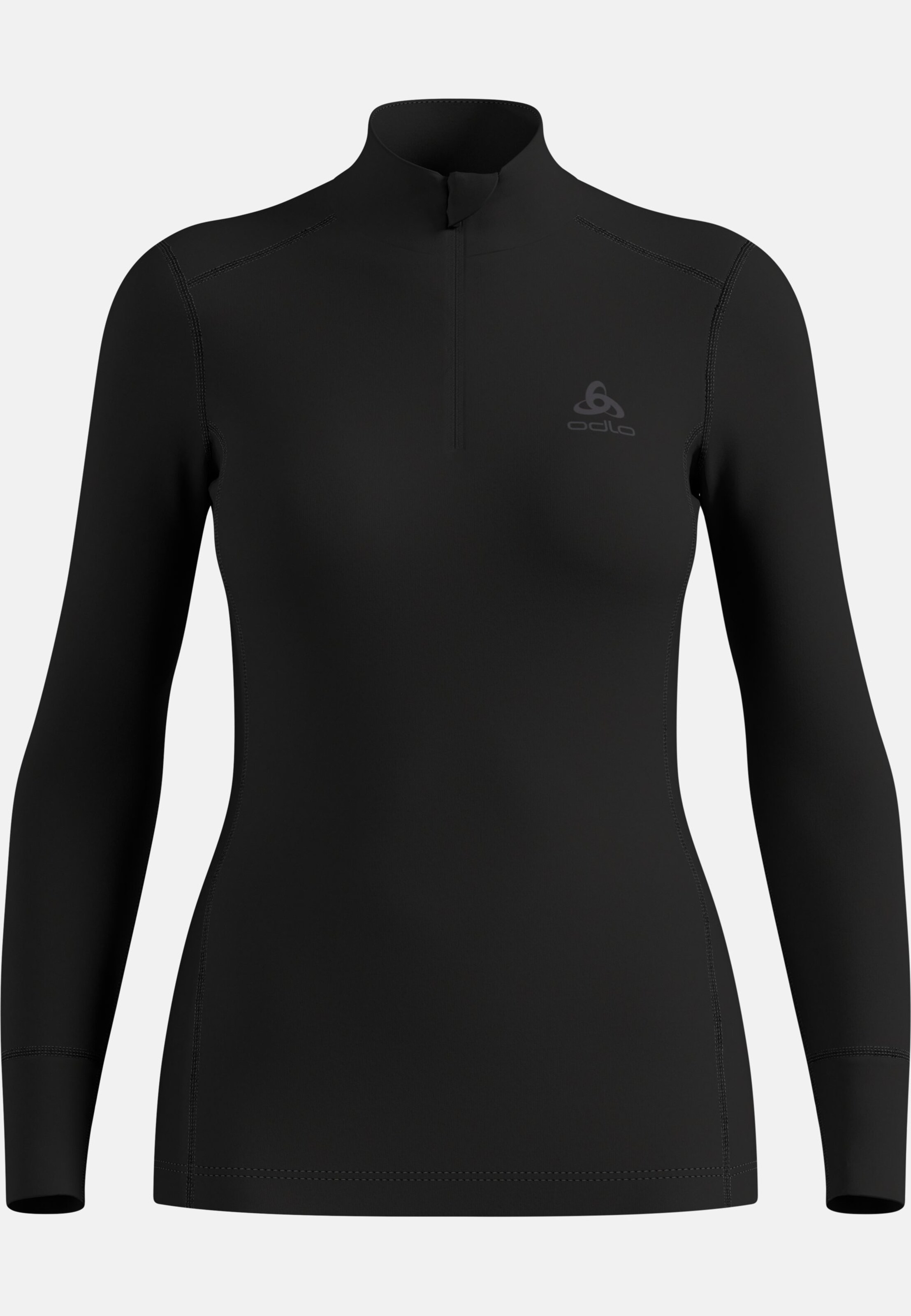 Natural Merino 260 Base Layer Half Zip in black