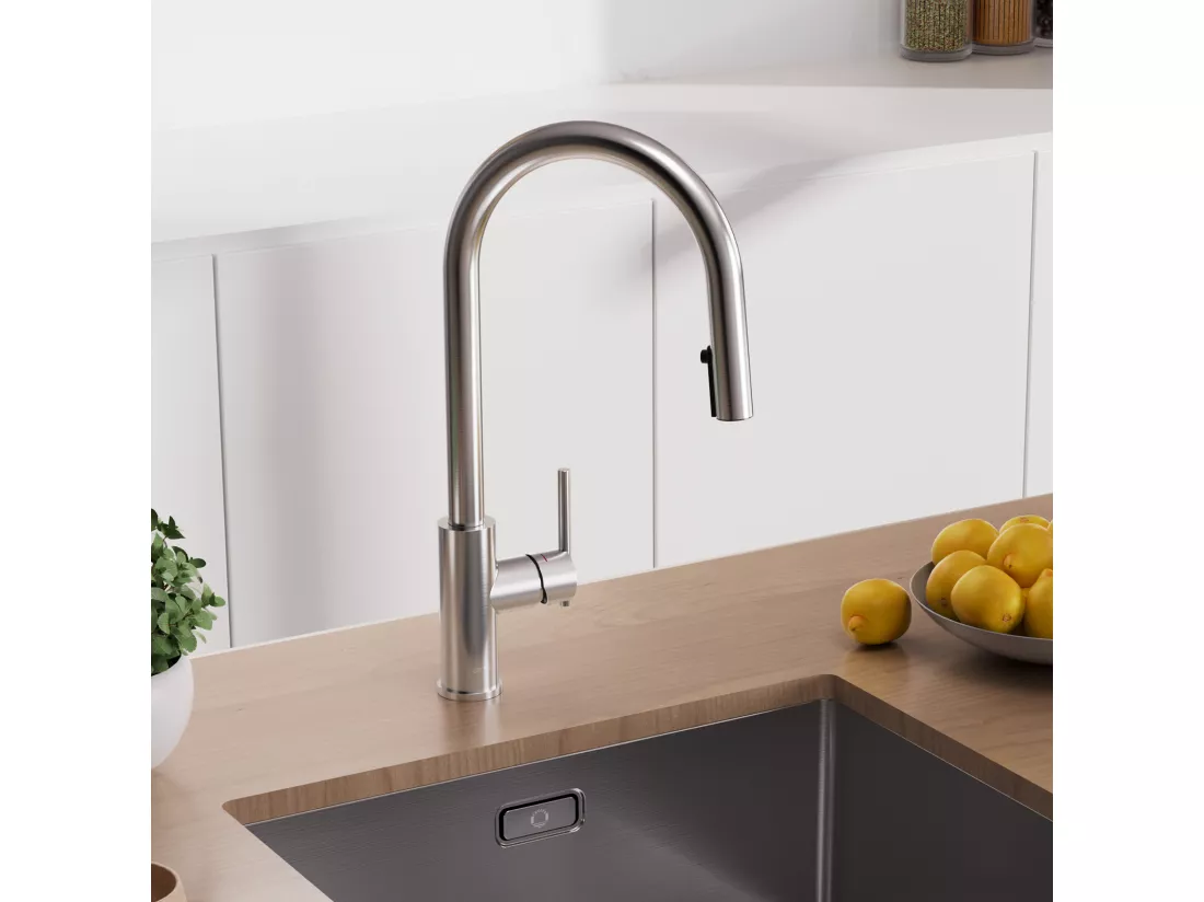 Cecipa max Mitigeur Cuisine Avec Douchette Extractible - Robinet de Cuisine à 2 Modes de Pulvérisat - Mitigeur Evier Avec Brossé,EU Modèle