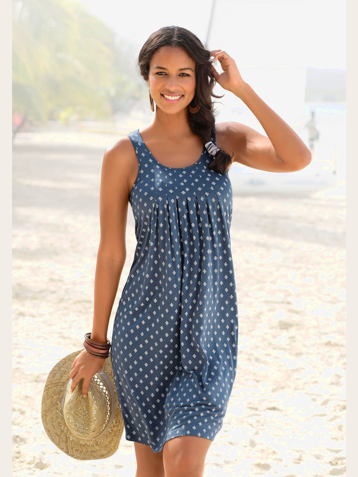 Robe de plage imprimé graphique