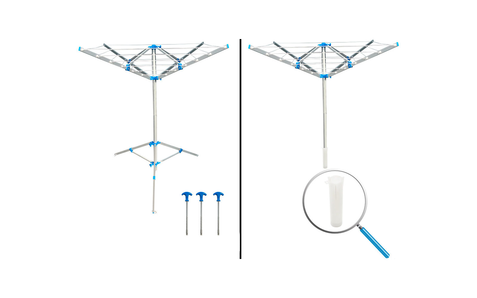 ProPlus Wäschespinne mit Standfuß inkl. 3 Heringe