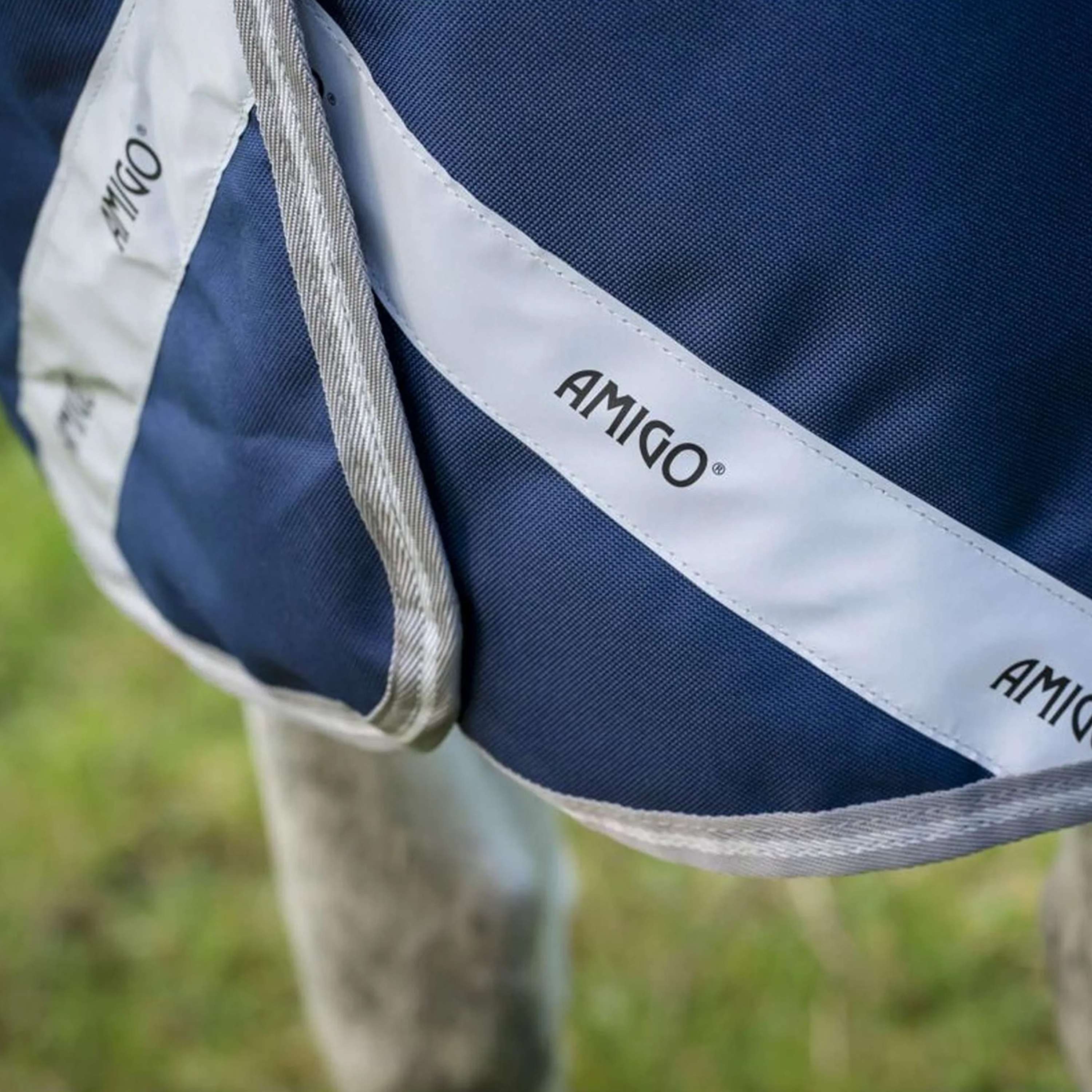Amigo Turnout Rug FieldSafe Plus 1200D 50g Navy/Titanium Grey/Silver