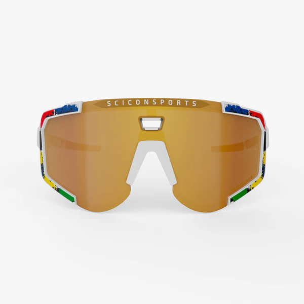 Scicon Aeroscope cykelbriller world champion white gloss/multimirror bronze