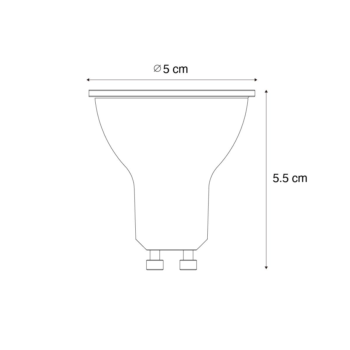 GU10 3-staps dimbare LED lamp 3W 198 lm 2000 - 6000K