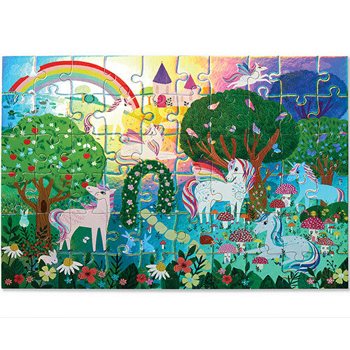 Crocodile creek puzzel met holografisch folie - eenhoorns - 60st