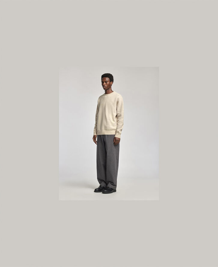 Annarr ANRRAGI LS KNIT WOOL CREW NECK Oatmeal