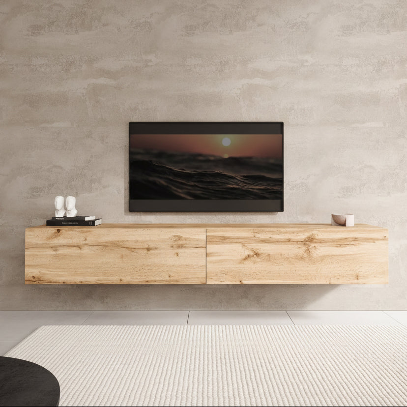Palm - TV-Meubel - Eiken - 200x40x30 cm