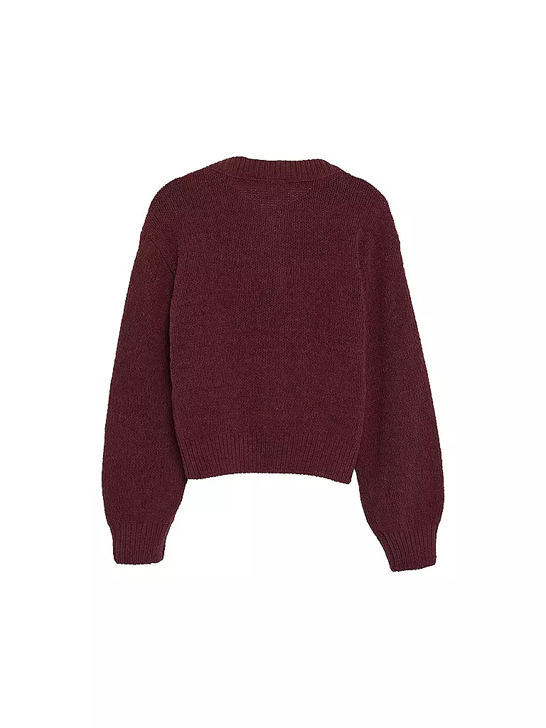 S.OLIVER Mädchen Strickjacke dunkelrot