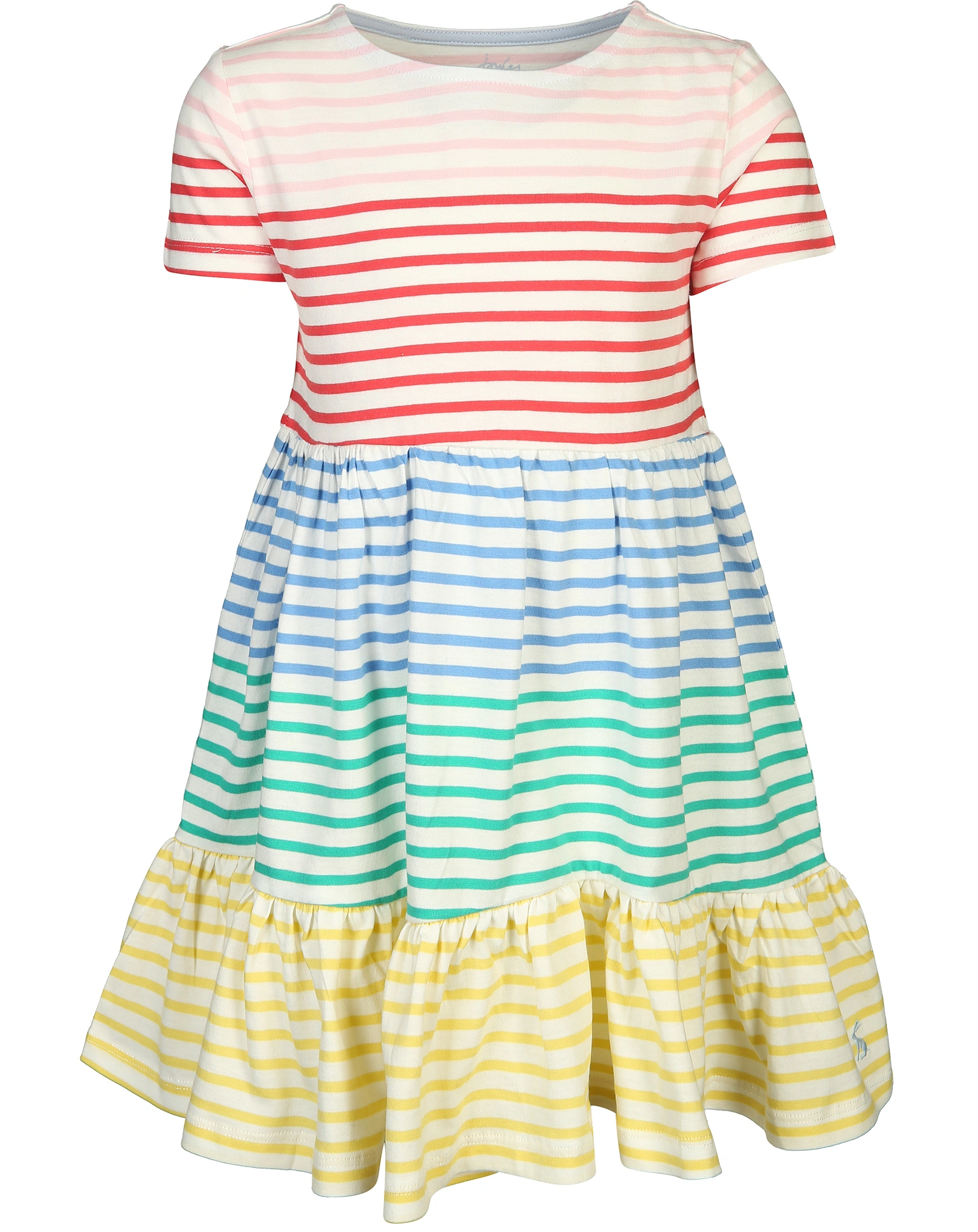 Kurzarmkleid EVELYN - MULTI gestreift in bunt