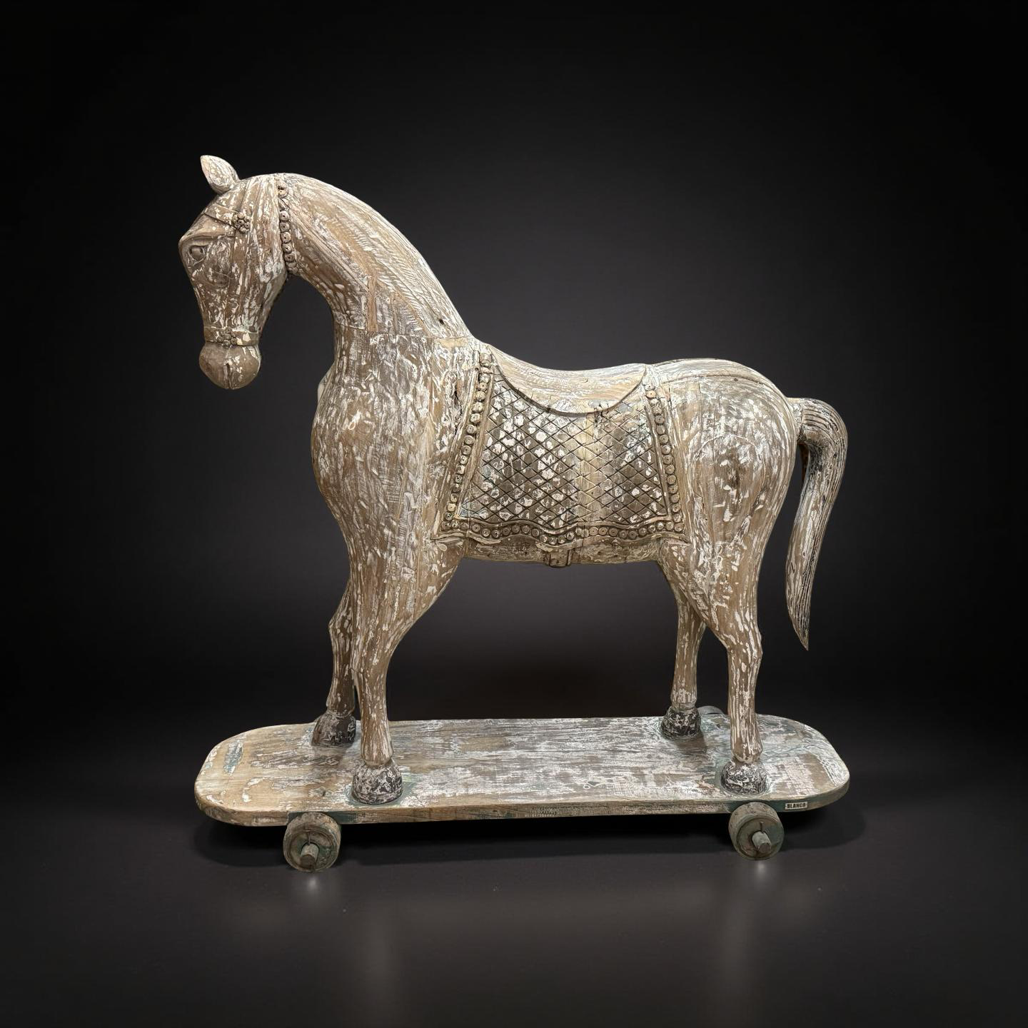 Decoratie houten paard groot