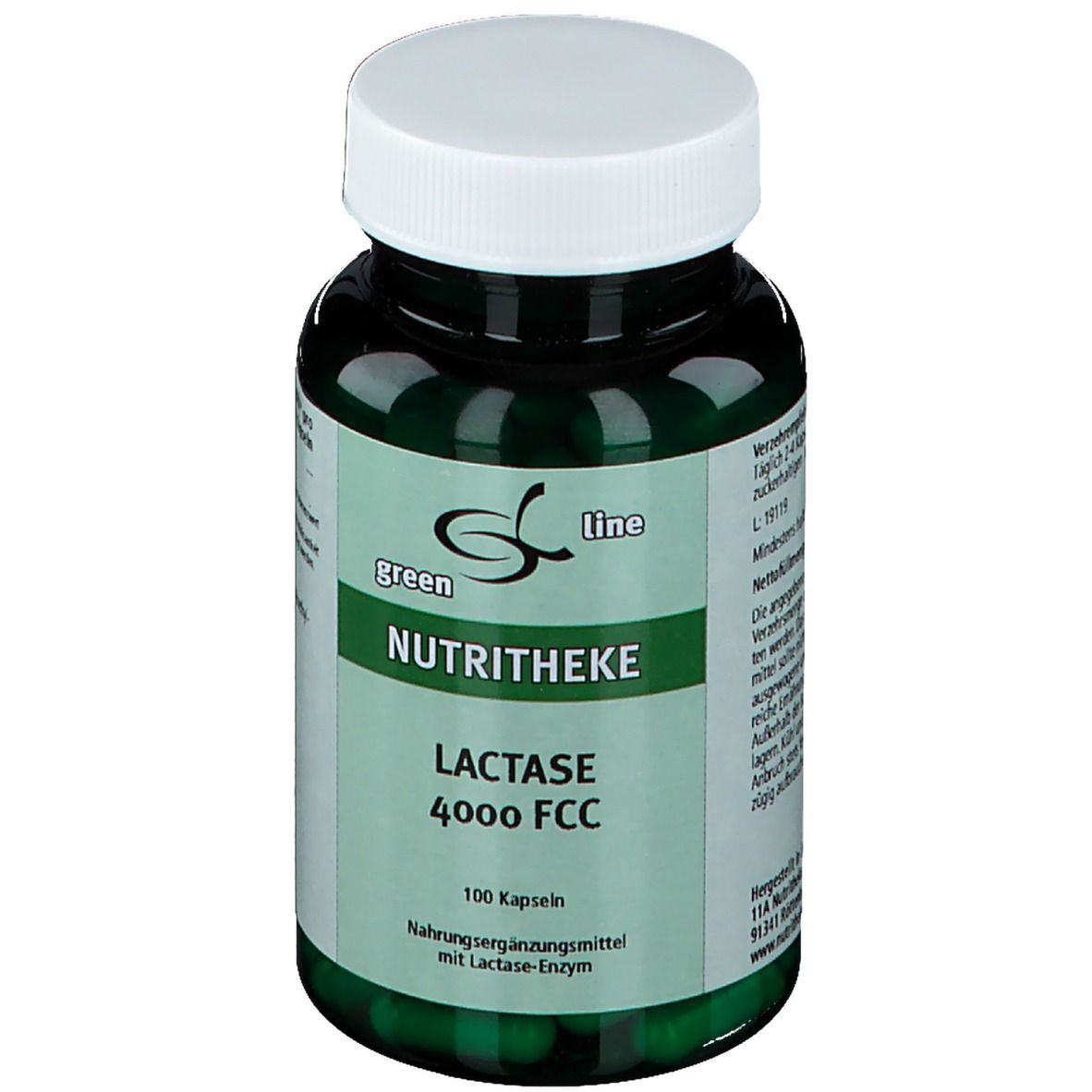 green line NUTRITHEKE Lactase 4000 FCC
