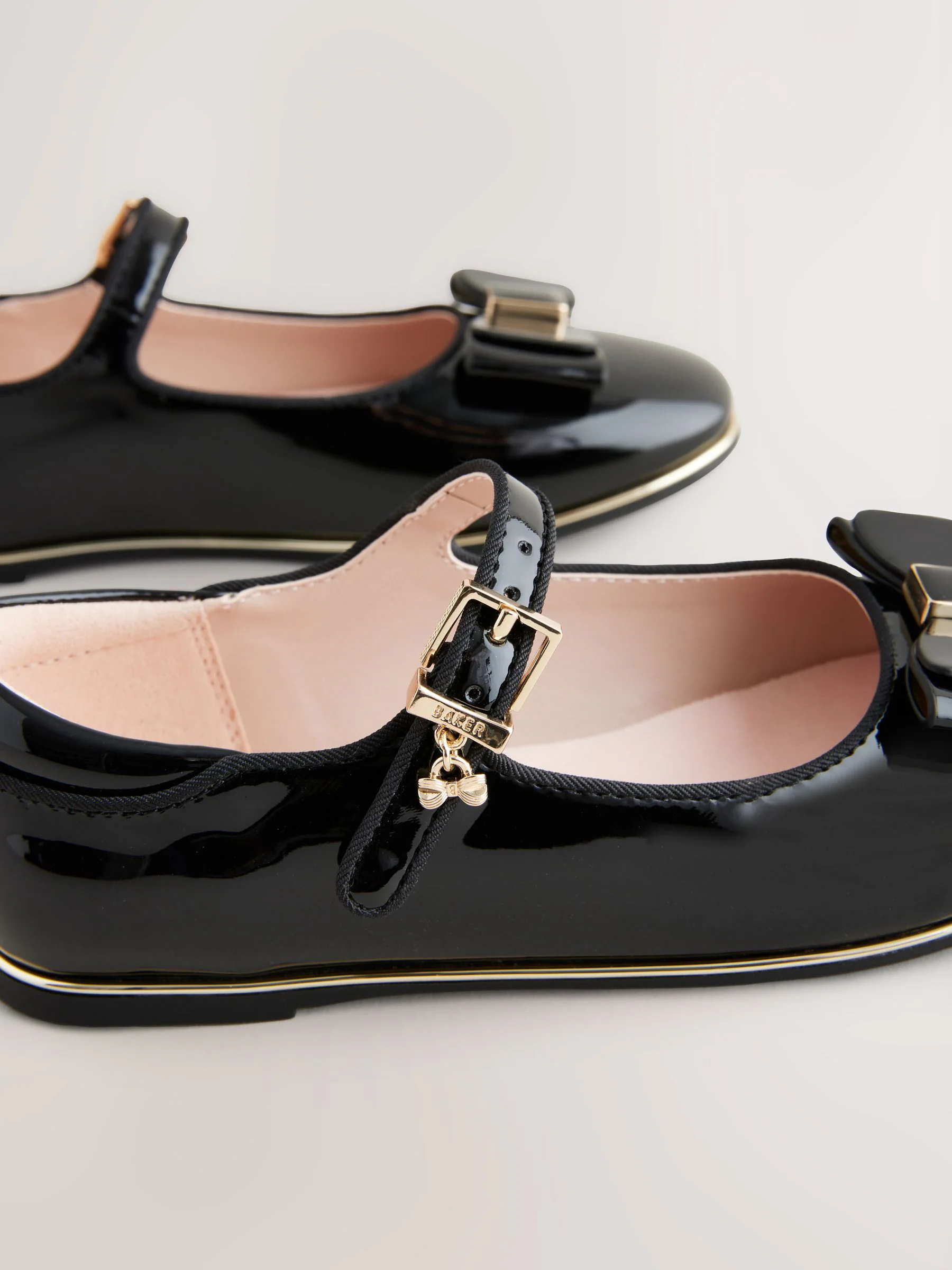Baker by Ted Baker zwarte lakleren Back to School Mary Jane-schoenen met strik voor meisjes