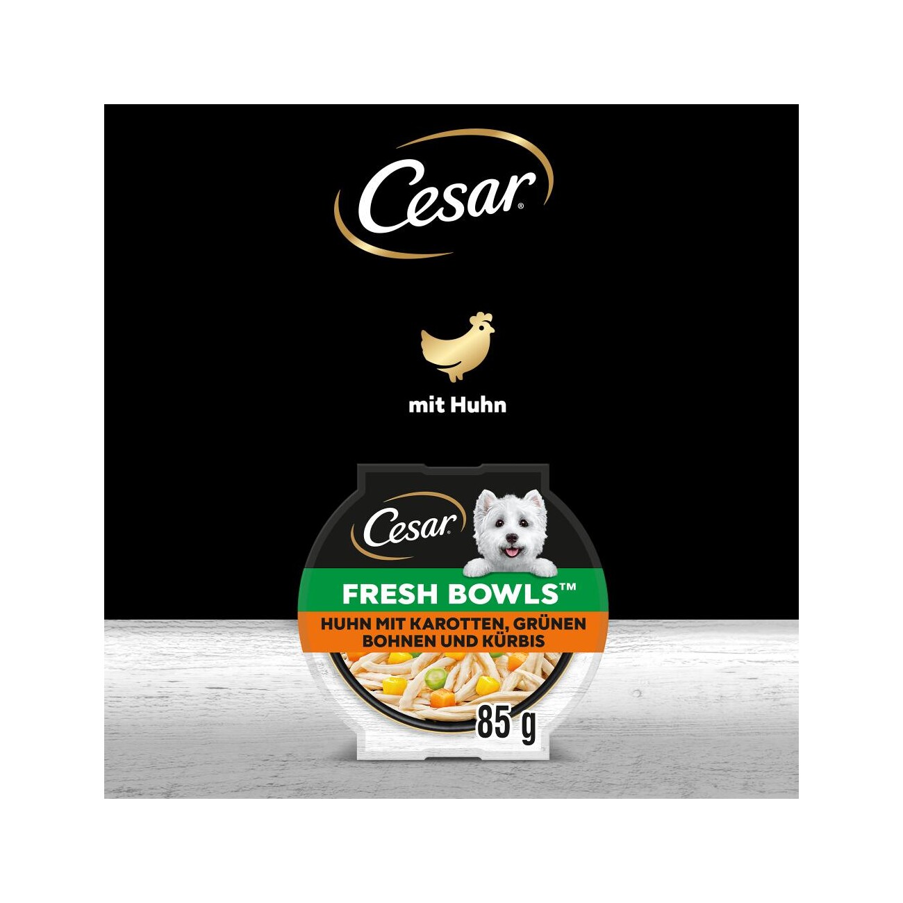 Cesar Nassfutter Hund, Adult, Fresh Bowls, in Sauce, Huhn 10x85 g