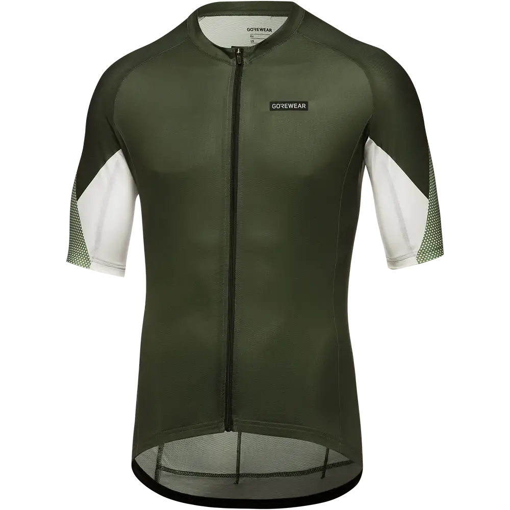 GORE Wear Spirit Triangles Fietsshirt Korte Mouwen Groen/Wit Heren