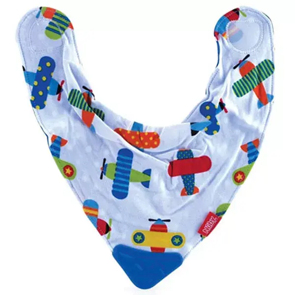 Nuby Bavoir Avec Coin de Dentition Motifs Singes +3 mois