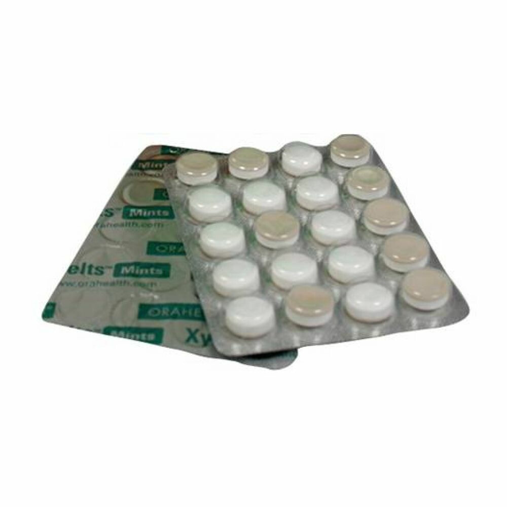 2x Xylimelts voor Droge Mond Milde Munt40 stuks