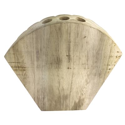 Vase en bois coquillage