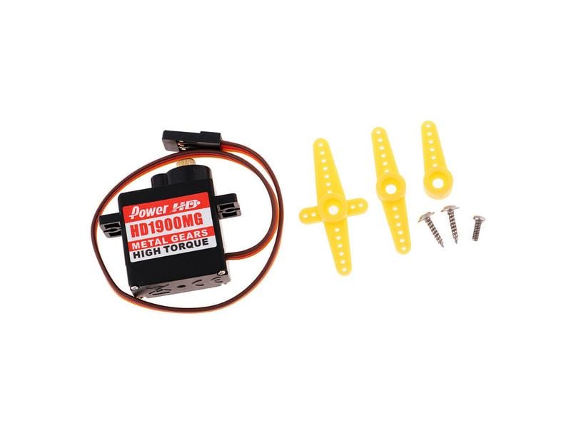 PowerHD Micro Servo HD-1900MG 1.5 kg, 0.08 s, Analog Analoges Micro-Servo mit Metallgetriebe