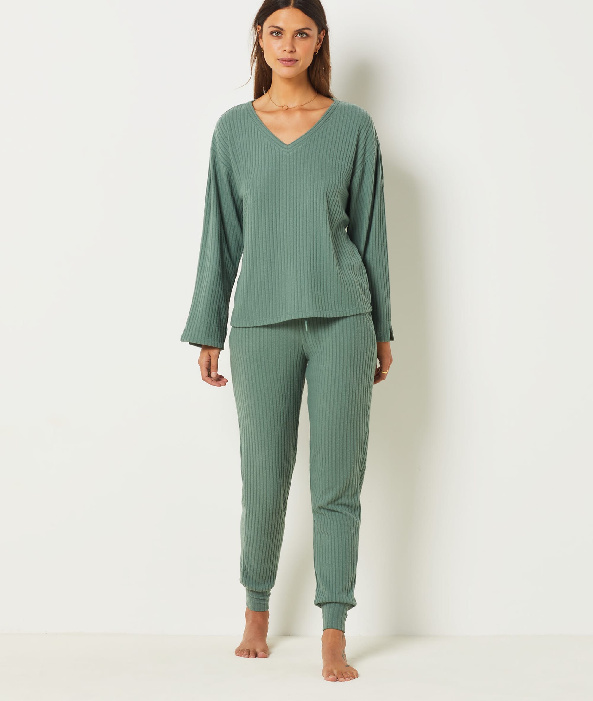 Pantalon de pyjama cotelé