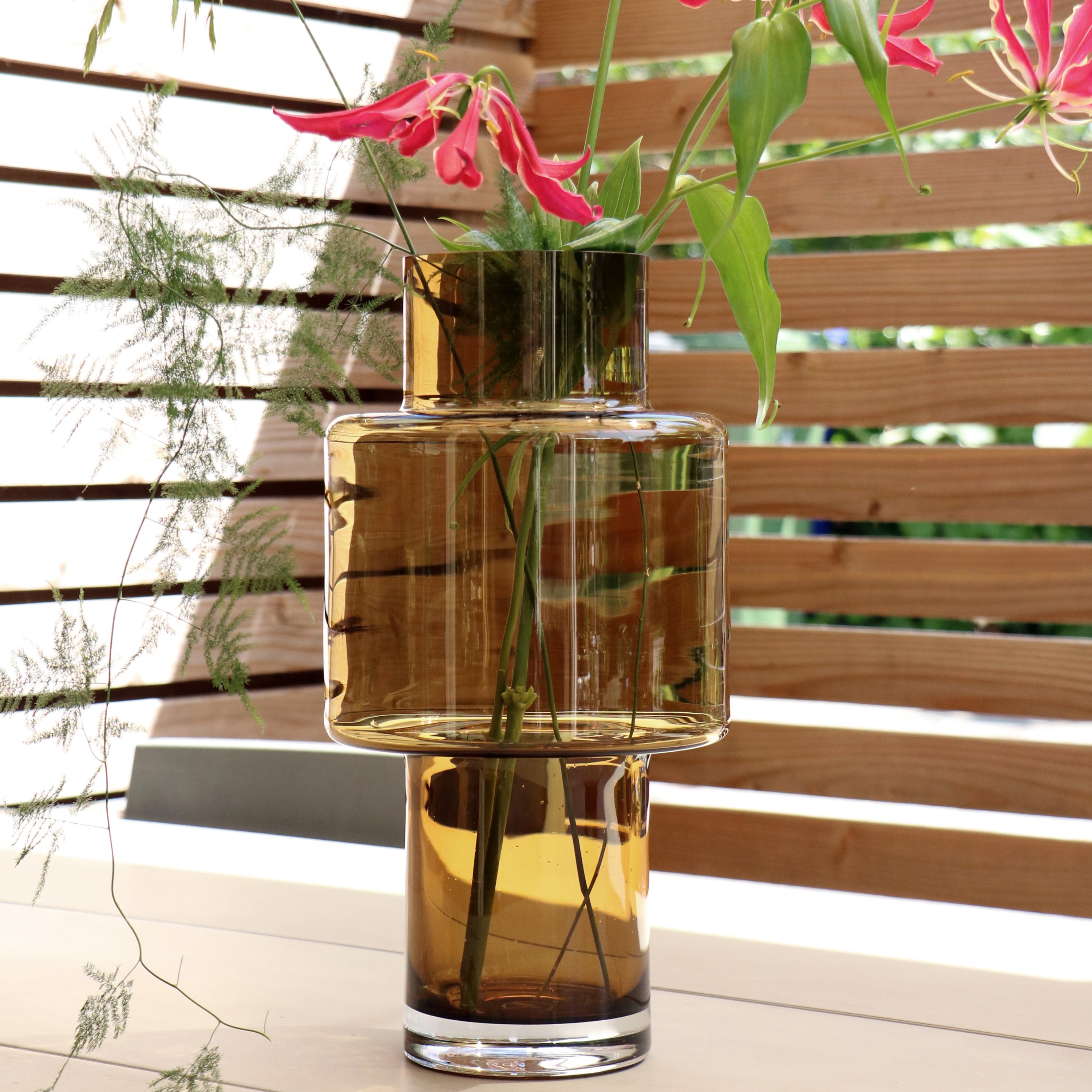 Vase The World Juba Vaas Ã 20 cm - Cognac