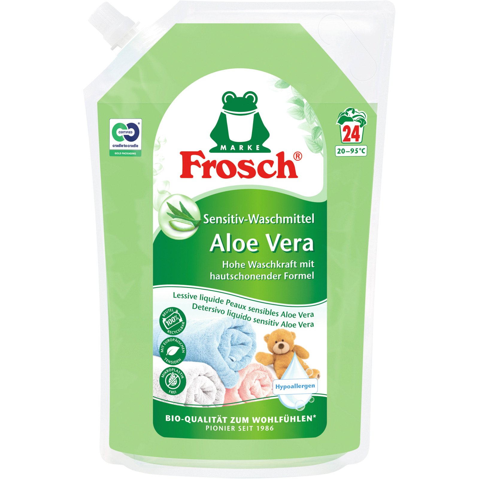 Frosch Flüssig Waschmittel Sensitiv Aloe Vera 1800 ml