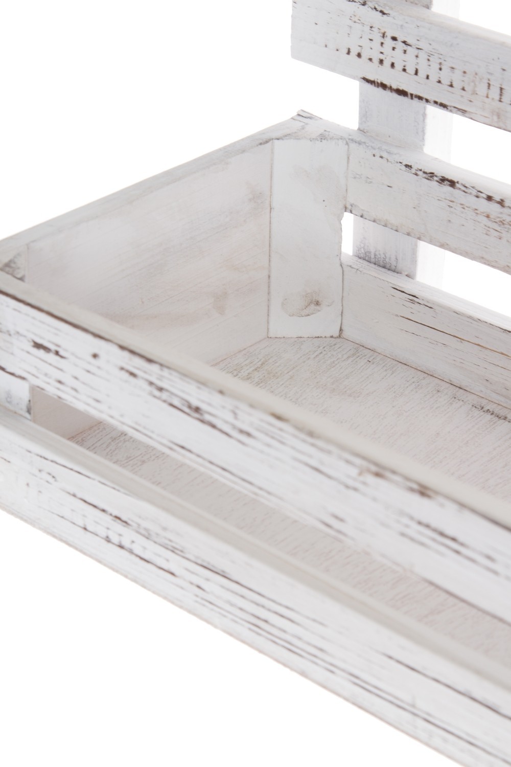 Wandhängeschrank WOLINA - weiß antik - mit Tafel