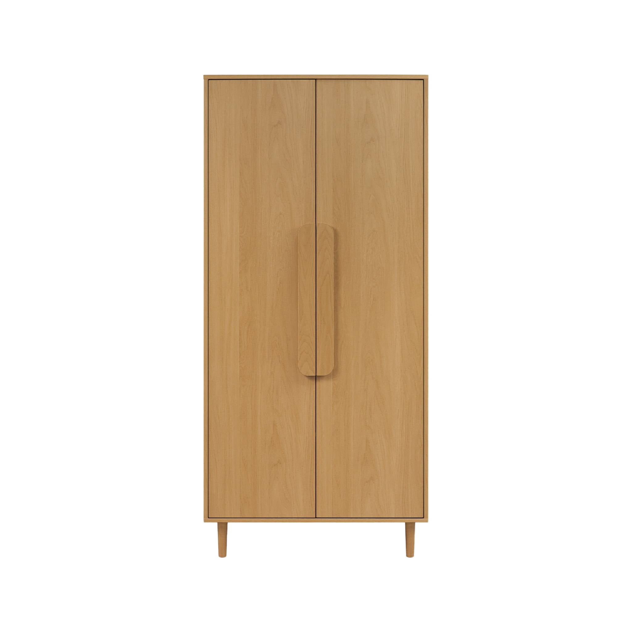 sweeek - Kledingkast houtdecor 2 deuren, plank en hanggedeelte