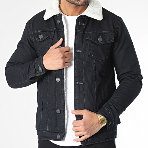 Veste Jean Col Mouton 15836 Denim Brut