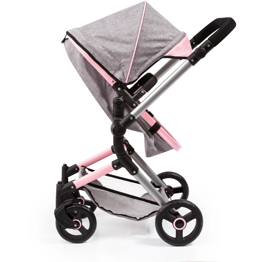 bayer Design Kombi-Puppenwagen Neo Vario graurosa, mit Schmetterling