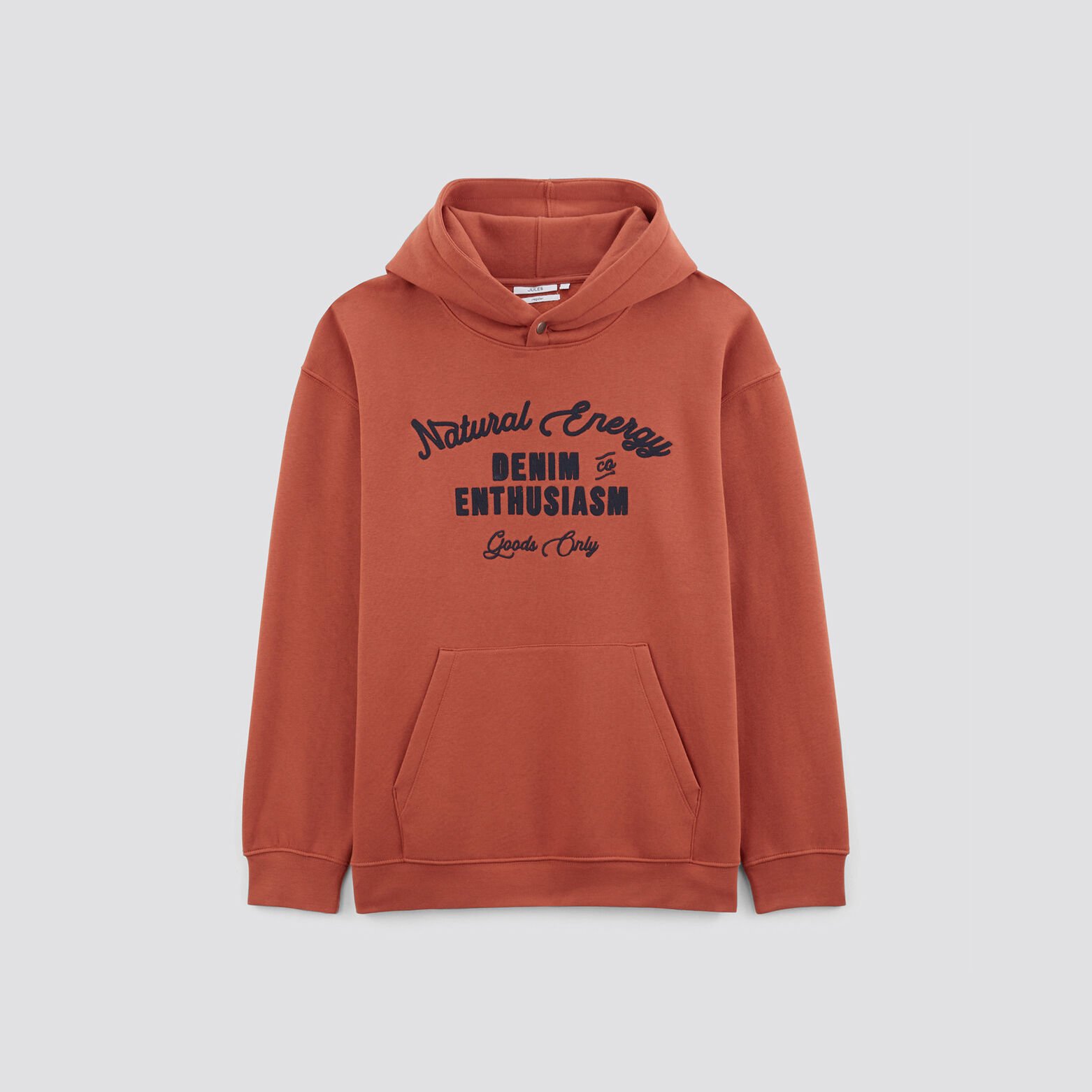 Sweat à capuche brodé Orange