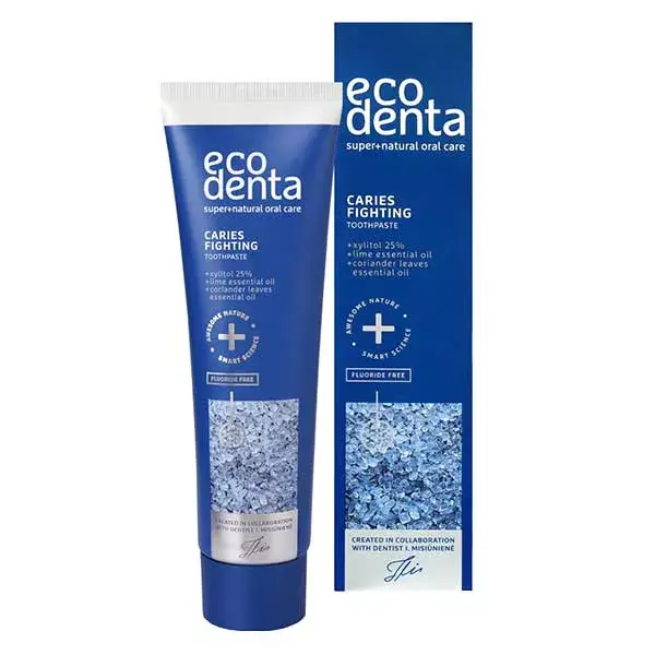 Pasta de dentes Ecodenta Expert para proteção contra cáries com xilitol, 100ml