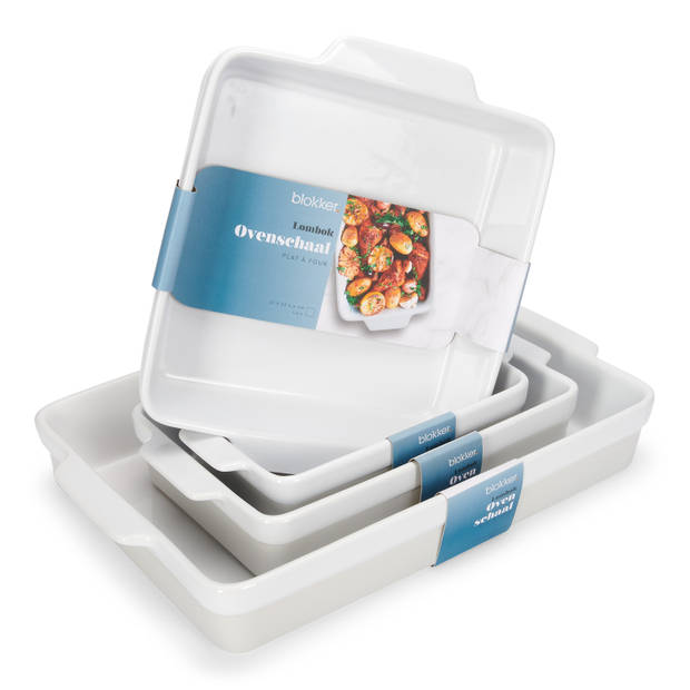 Blokker Ovenschaal Lombok - 23,8x14x5,5 cm - Crème