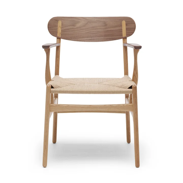 Carl Hansen - CH26 Armlehnenstuhl, Eiche geölt / Walnuss geölt / natur