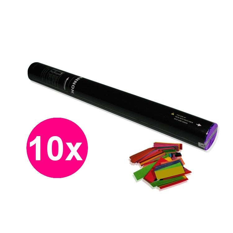 Magic FX Confetti Cannon bundel 50 cm multicolour (10 stuks)