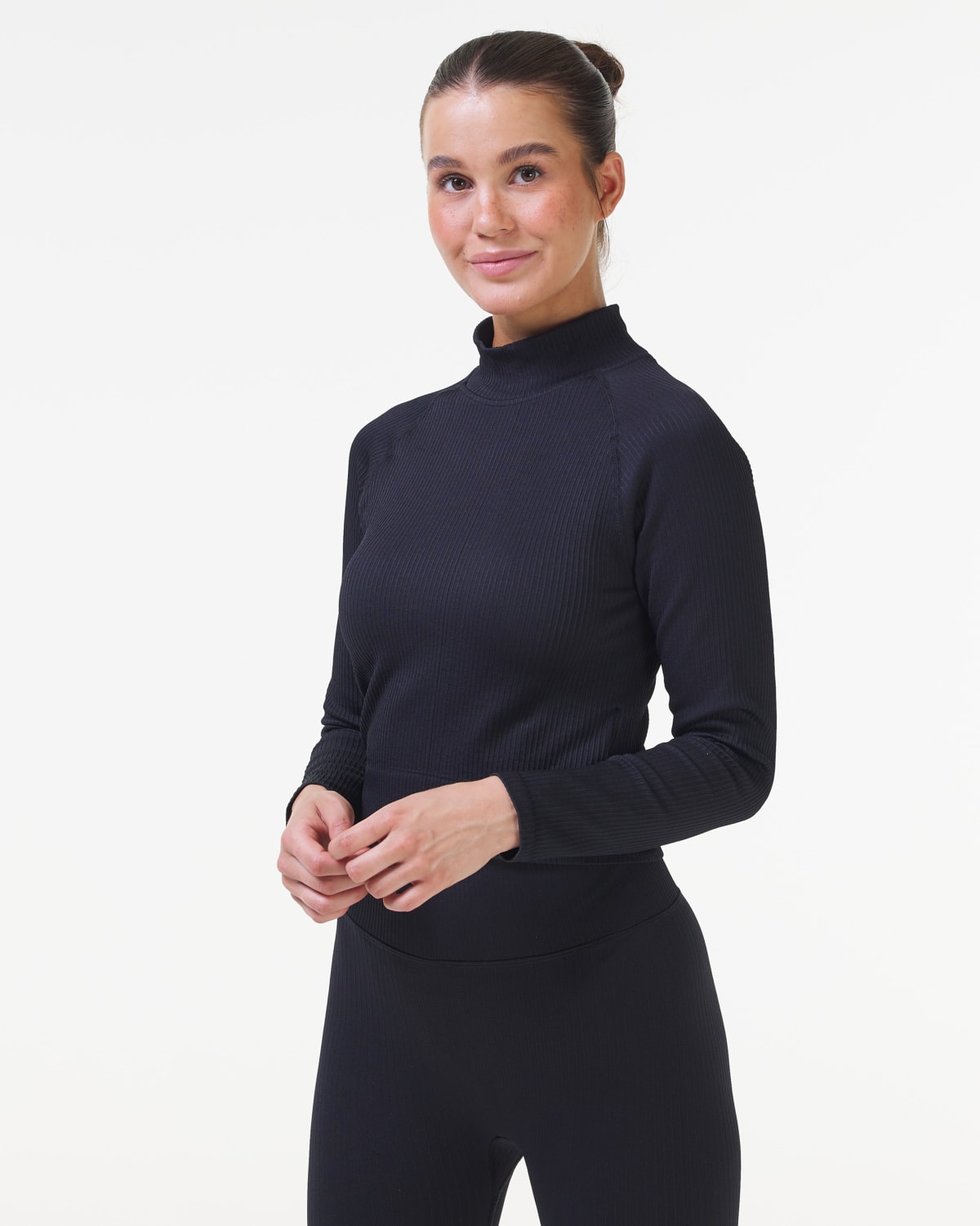Bumpro Perfect Wide Rib Turtleneck LS Black