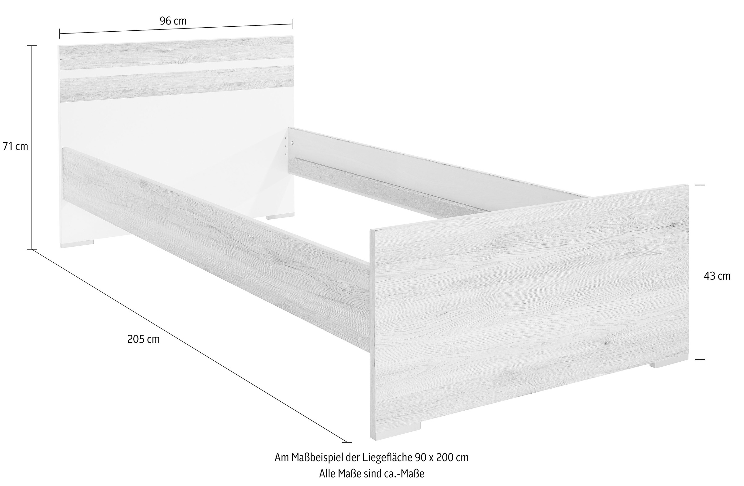 Wimex Bett »Joker, Gästebett« Liegeflächen 90 oder 140x200cm, farbliche Akzente am Kopfteil,