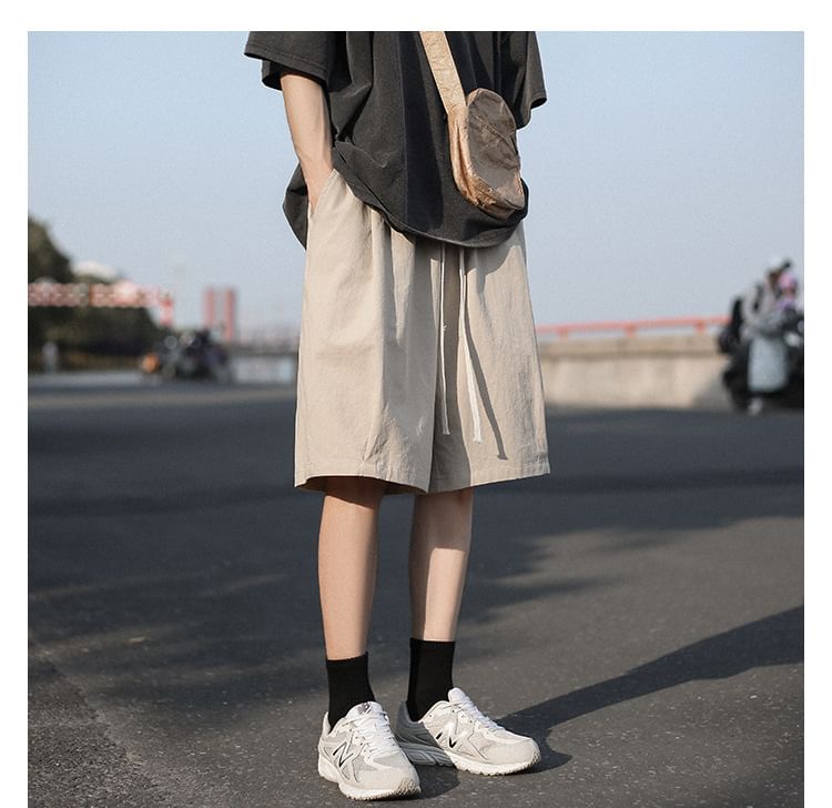 Femilina - Effen shorts met trekkoordtaille