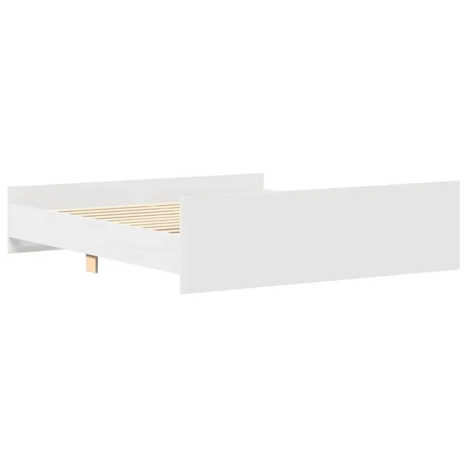 vidaXL - Bed frame met hoofd- en voeteneinde - Wit - 160x200 cm