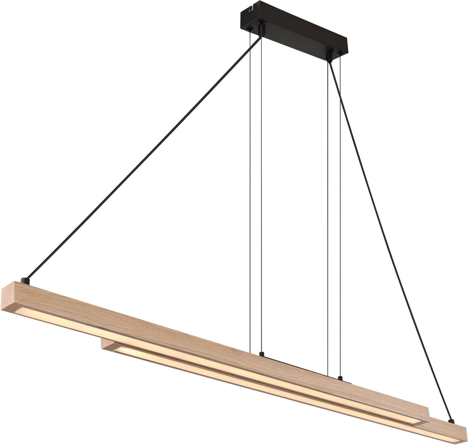 LED-Hängeleuchte - holzfarben - 171 cm