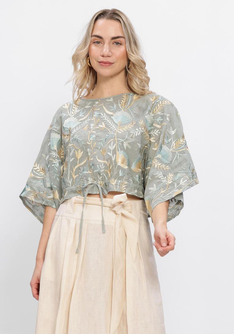 grijze greek archaic kori blouses s26k-4054105