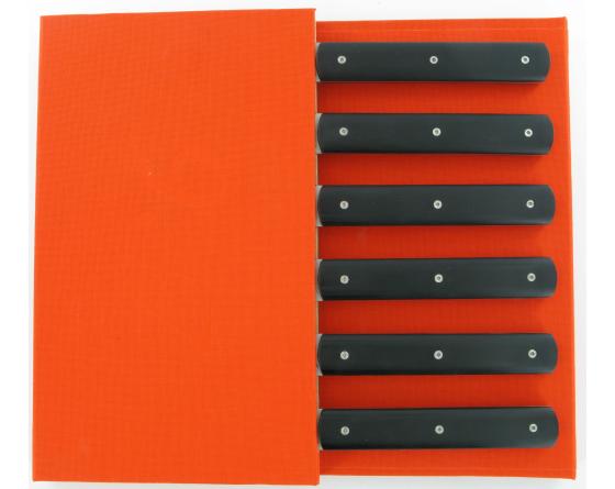 Coffret 6 pièces - Français 9.47 Manche Noir Couteau Table par Perceval