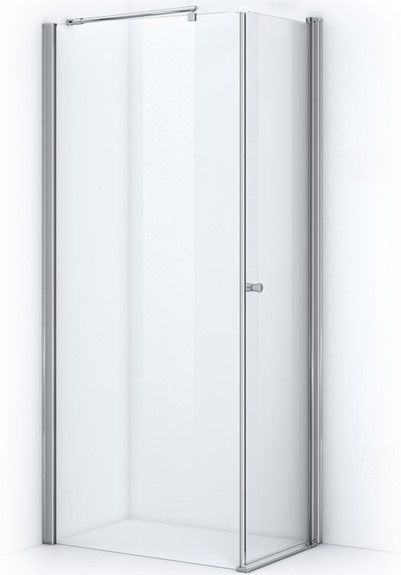 Zircon Essence Douchecabine | 90x60 cm Chroom Helder glas Draaideur Rechthoek