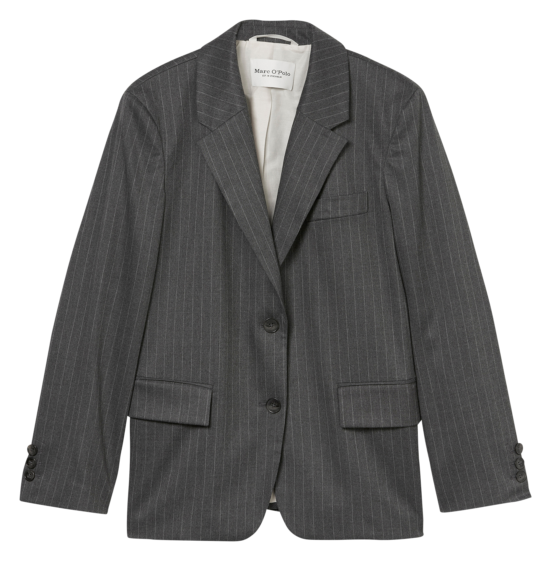 Blazer boyfriend ample rayé| Multicolore