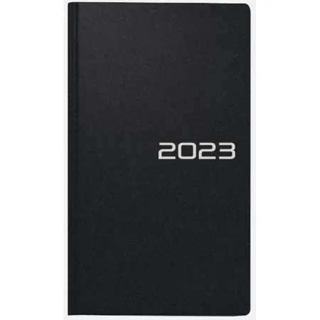 BRUNNEN Wochenkalender Taschenkalender schwarz 2023 Blattgröße 8,7 x 15,3 cm